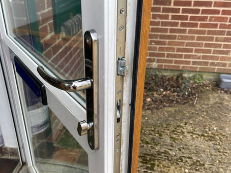Repairing a door at robinswood hill cafe today