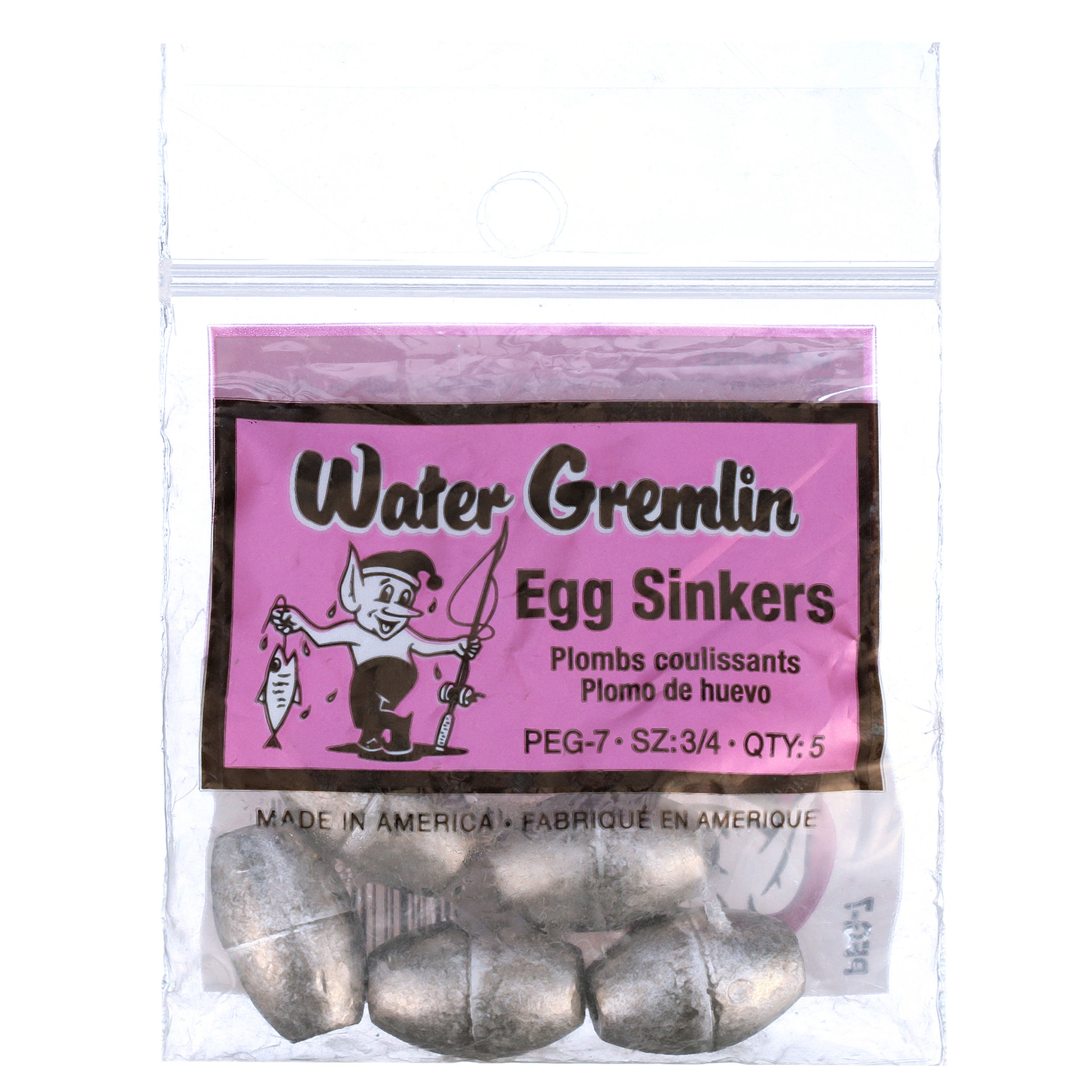 Water Gremlin Egg Sinkers-QTY3