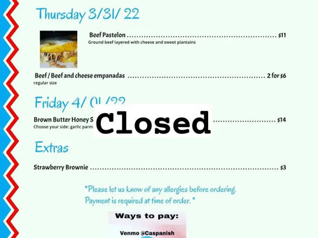Salmon orders closed.