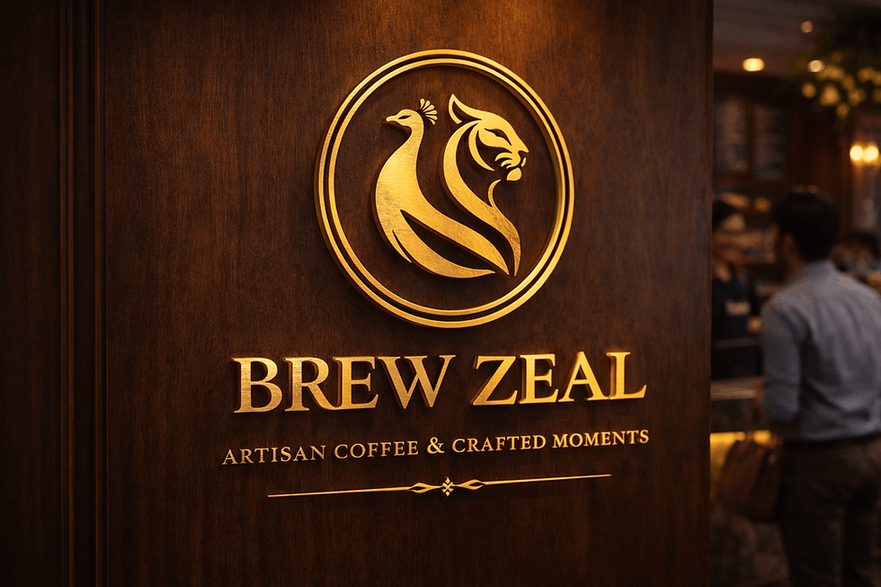 BrewZeal Brand Logo with Metalic Effects