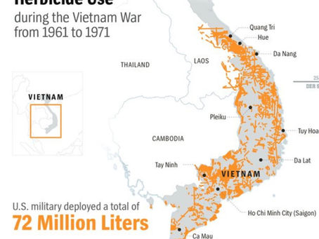 Spray Zone of Agent Orange 1969 to 1971