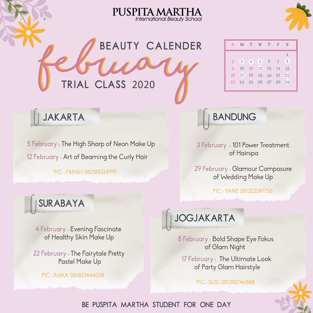 Beauty Calendar 2020: February Trial Class