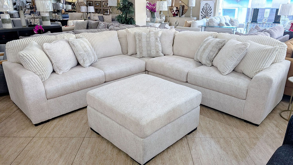 Sectional w/ Oversized Ottoman
