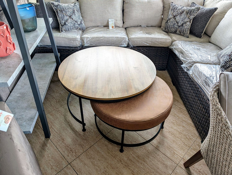 2-Piece Nesting Table & Ottoman