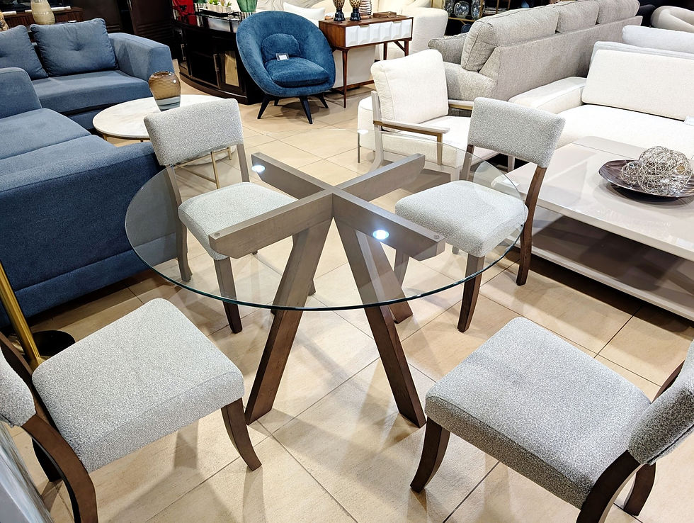 Glass Top Dining Set