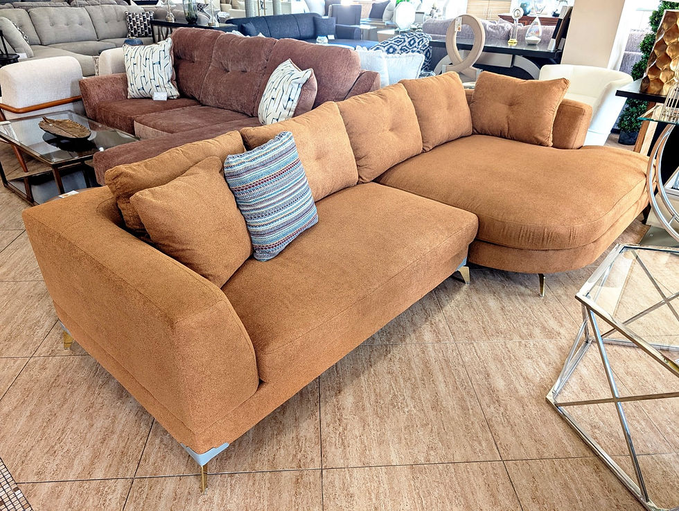 Modern Sofa w/ Wide Chaise