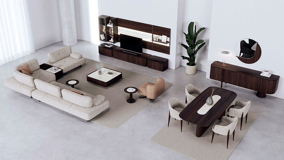 Sectional w/ Adjustable Backrests