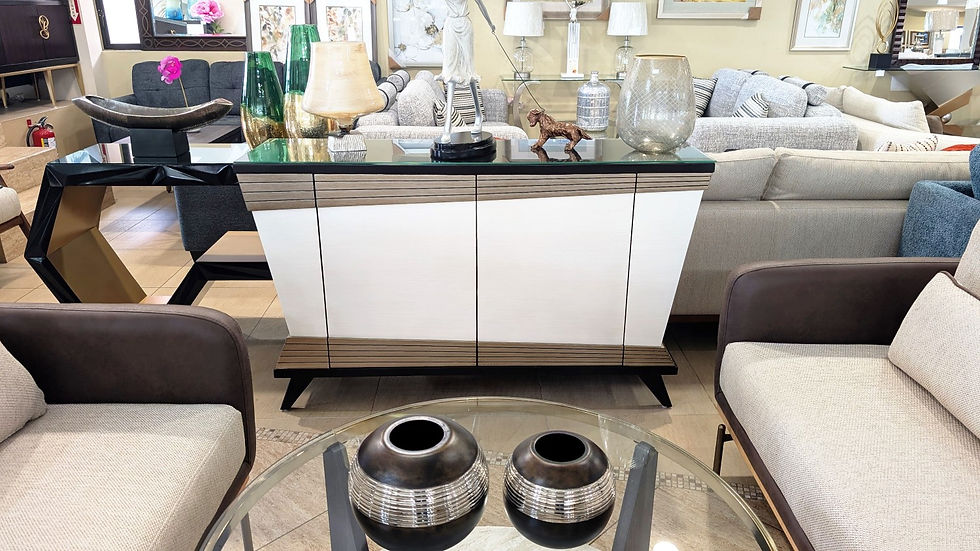 2-Door Cabinet w/ Geometric Design