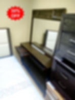 8-Drawer Dresser & Famed Landscape Bevelled Mirror