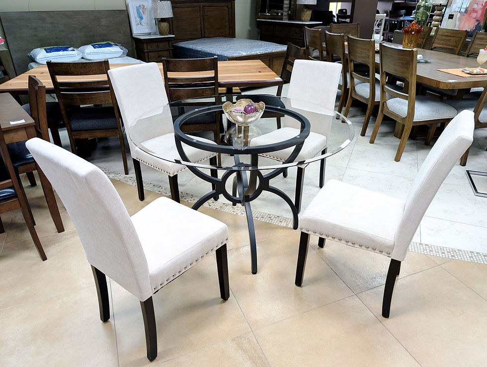 Glass Top Dining Set