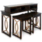 Console Desk w/ 2 Stools