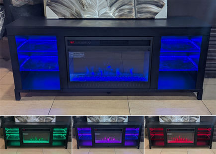 TV STAND W/ FIREPLACE