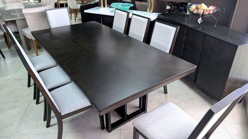 Chic Transitional 9-Piece Dining Set