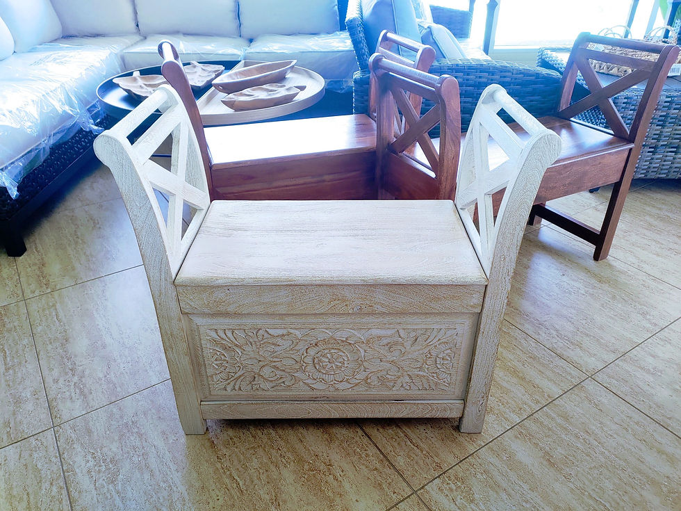 Wood Storage Bench