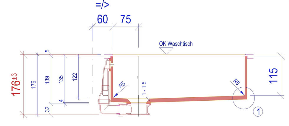 SEITENSCHNITT LAVABO CDA-47-38