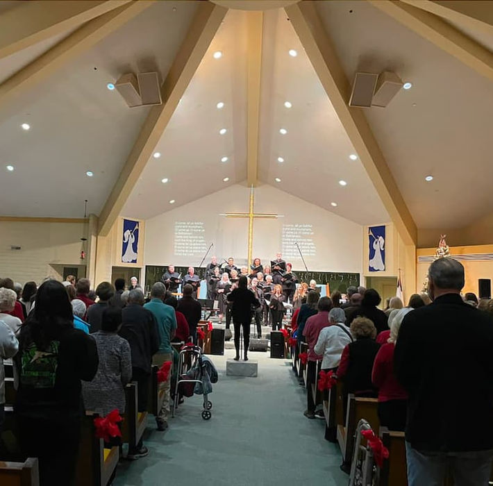 Choir singing Christmas concert in SVUMC church