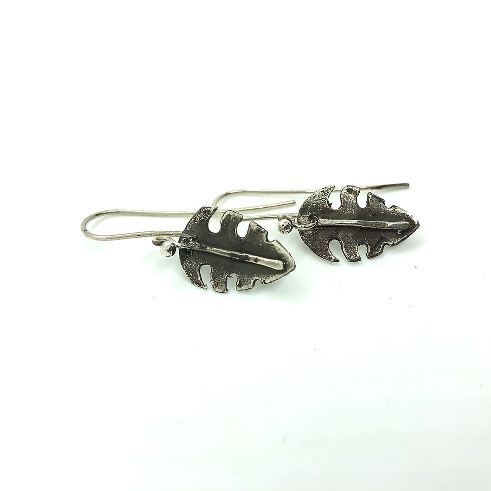 Thumbnail: SMALL WINDOW LEAF EARRINGS