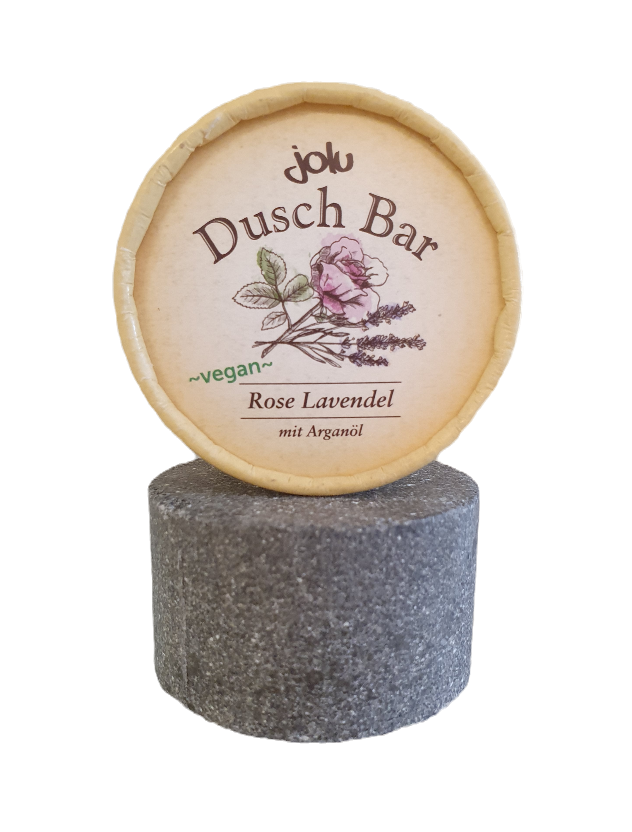 Jolu - Dusch Bar Rose-Lavendel in Pappdose