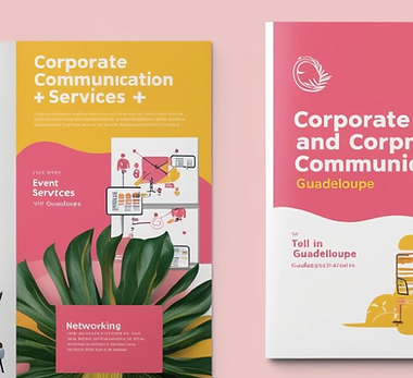 Supports de communication corporate Guadeloupe - création contenus événementiels - Cé Biz