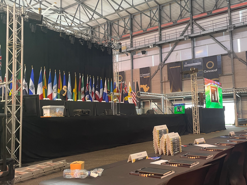 Scène du Congrès CONCACAF Guadeloupe - coordination événement international Cé Biz