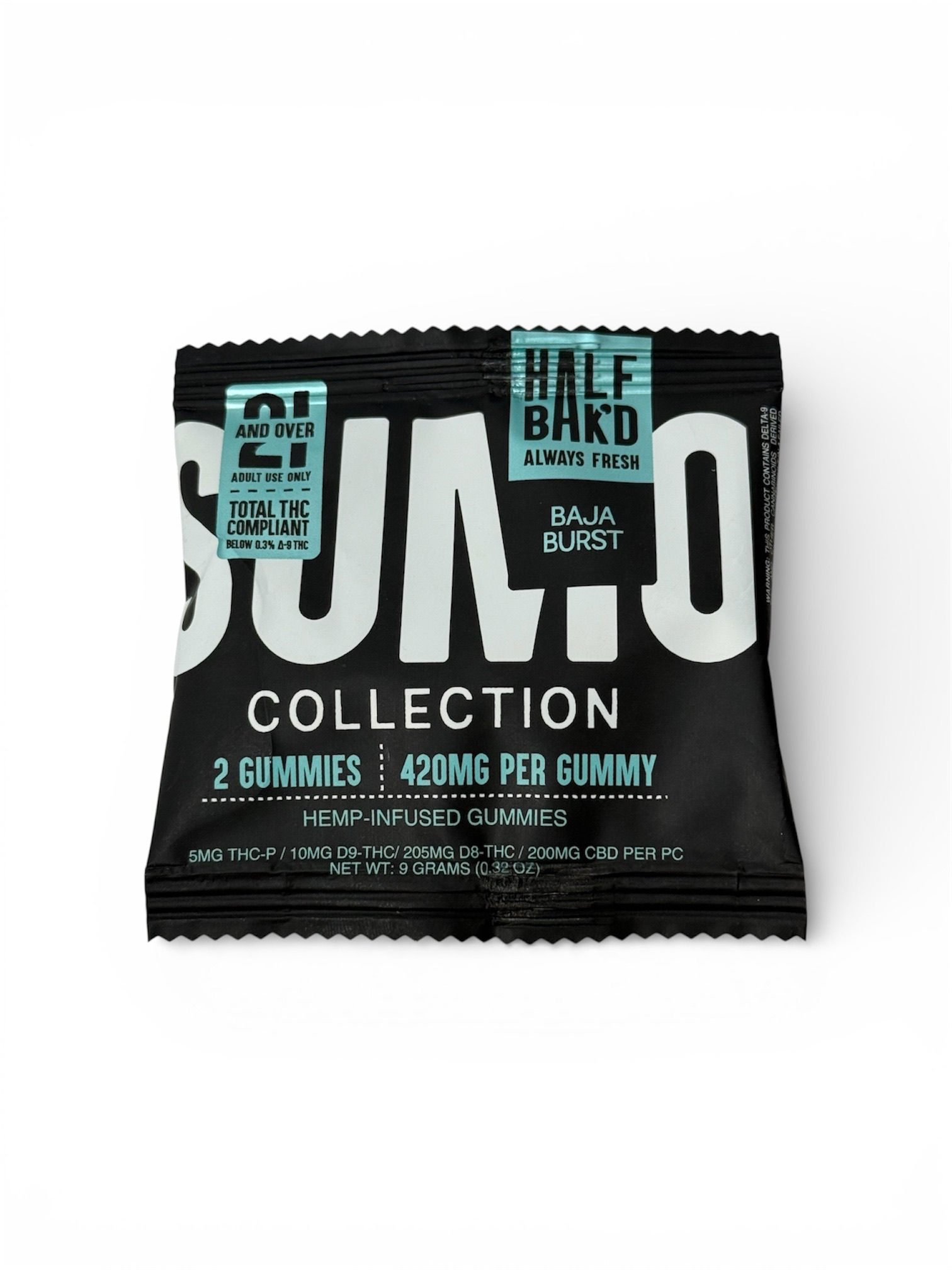 Half Bak’d Jumbo Collection Gummies – Baja Burst (420mg per Gummy)