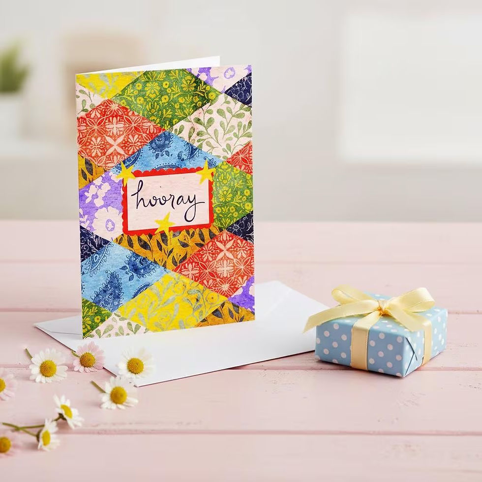 Illustrated Greeting Card: Hooray!