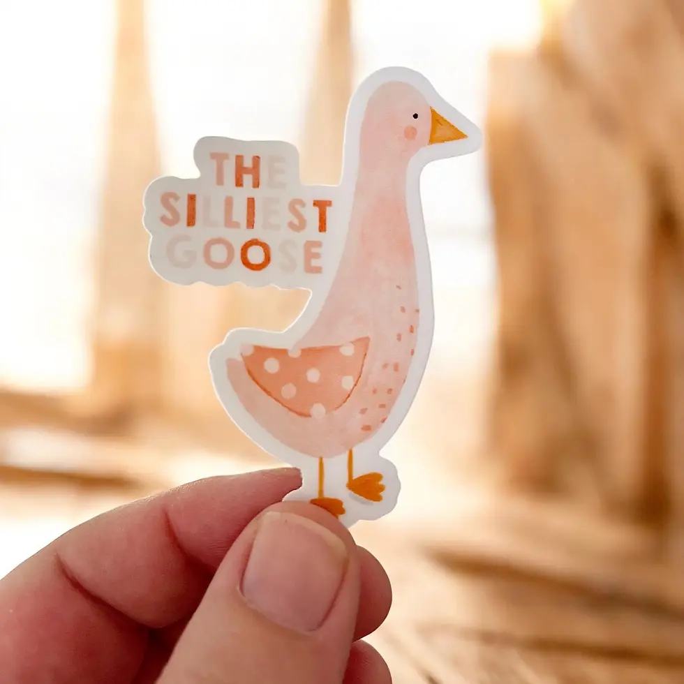 The Silliest Goose Vinyl Sticker