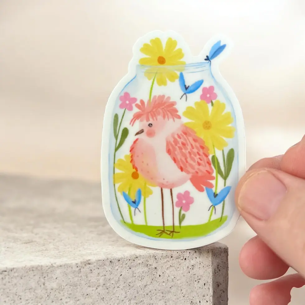 jar bird vinyl sticker