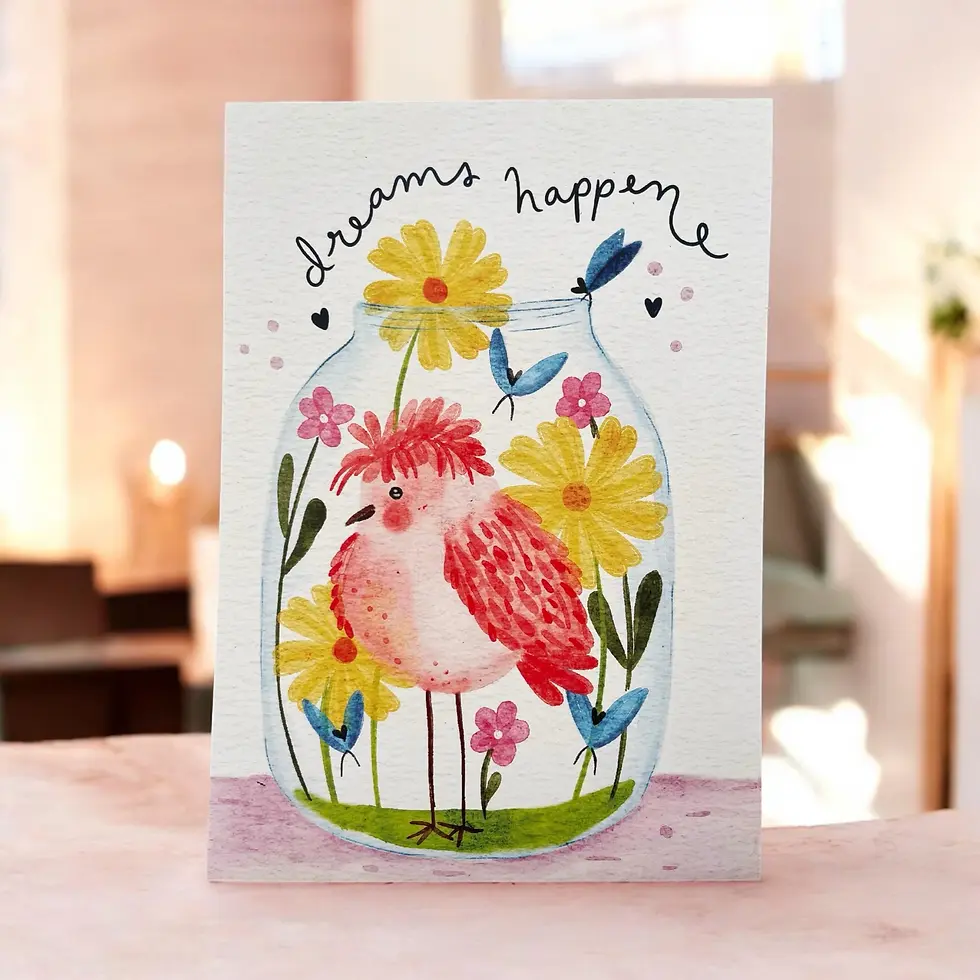 A4 Print: Dreams Happen Illustration