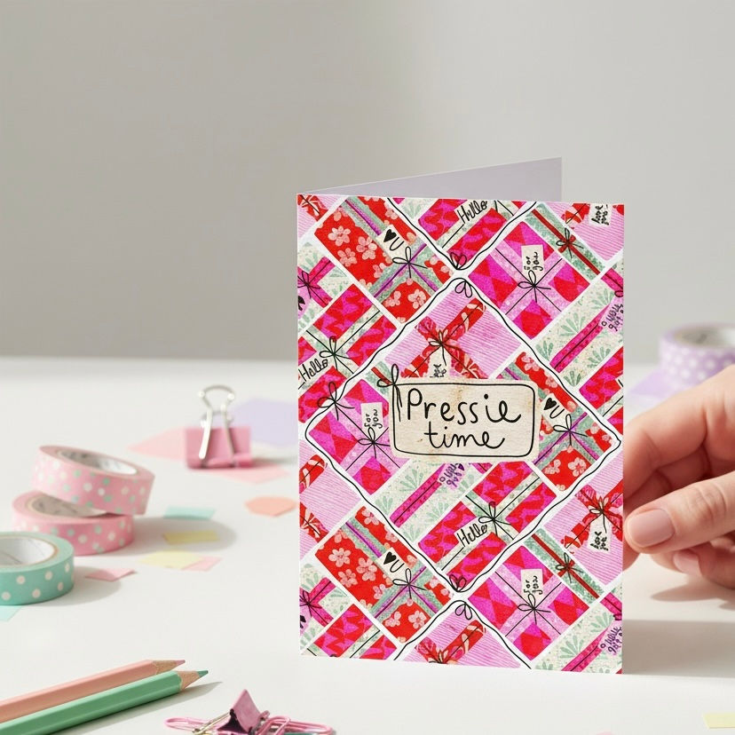 Illustrated Gifts Birthday Card: Pressie Time