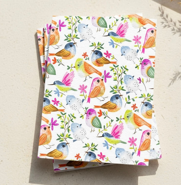 Illustrated Notecards: Bright Birds