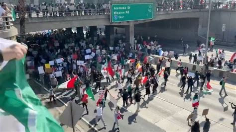 Protesters in the streets of L.A
