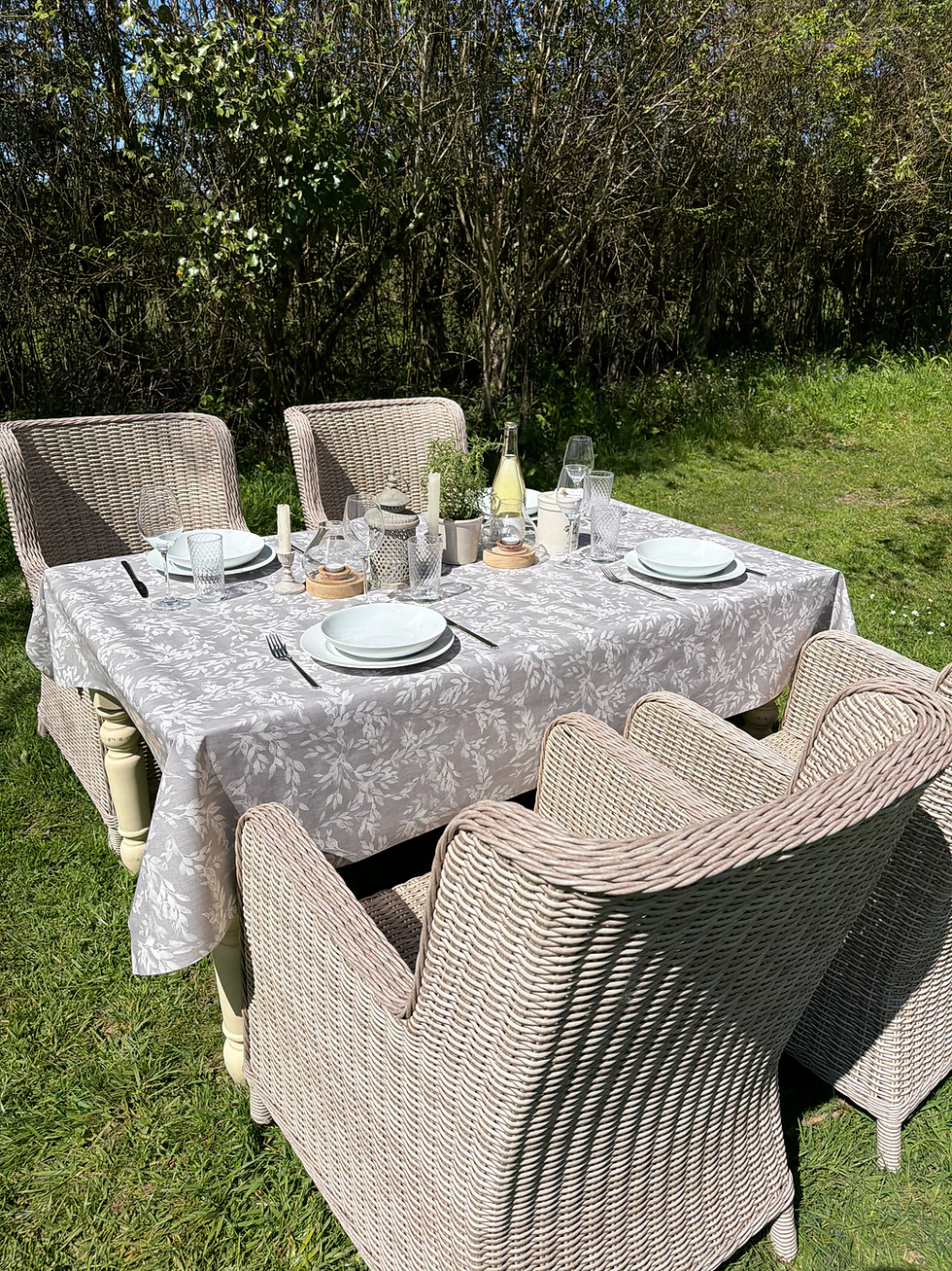 Thumbnail: NO Parasol Hole - Olive Drift Outdoor or Indoor Tablecloth