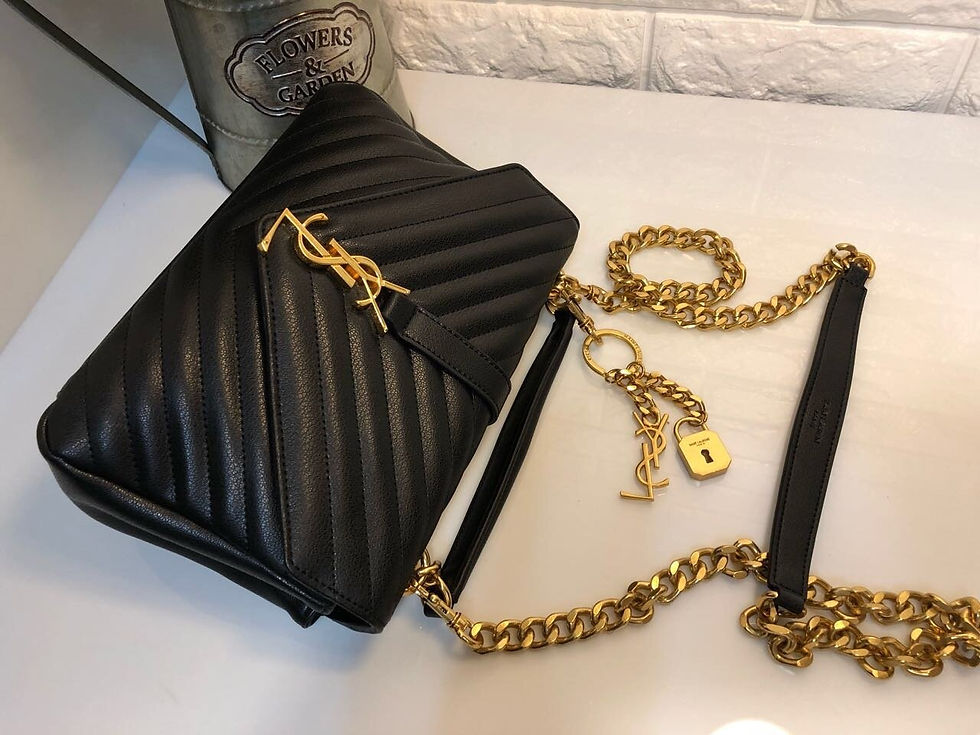 (Z) 입생로랑 모노그램 사첼백(골드)