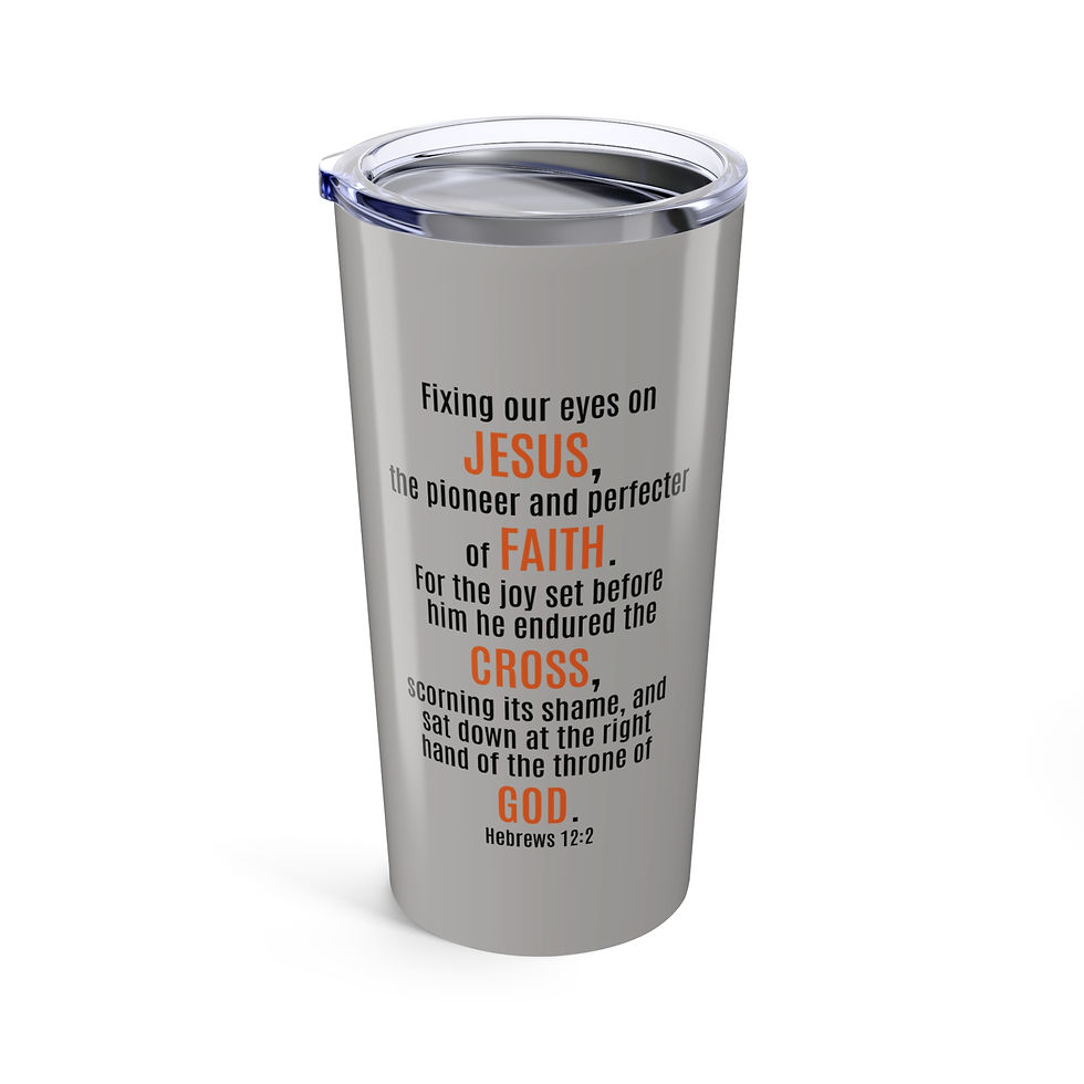 Thumbnail: Tumbler 20oz - Hebrews 12:2 full text