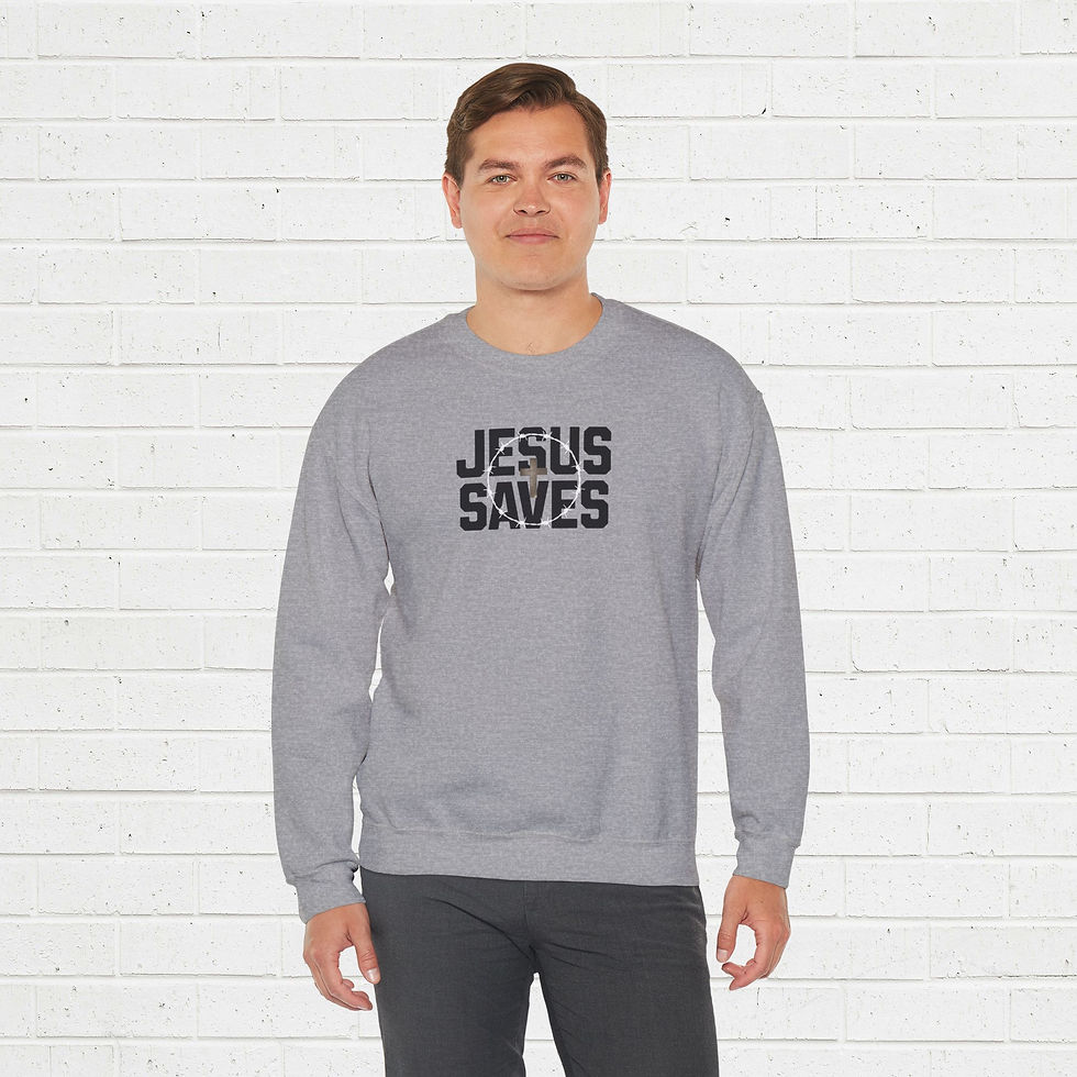 Thumbnail: Crewneck Sweatshirt - Jesus saves