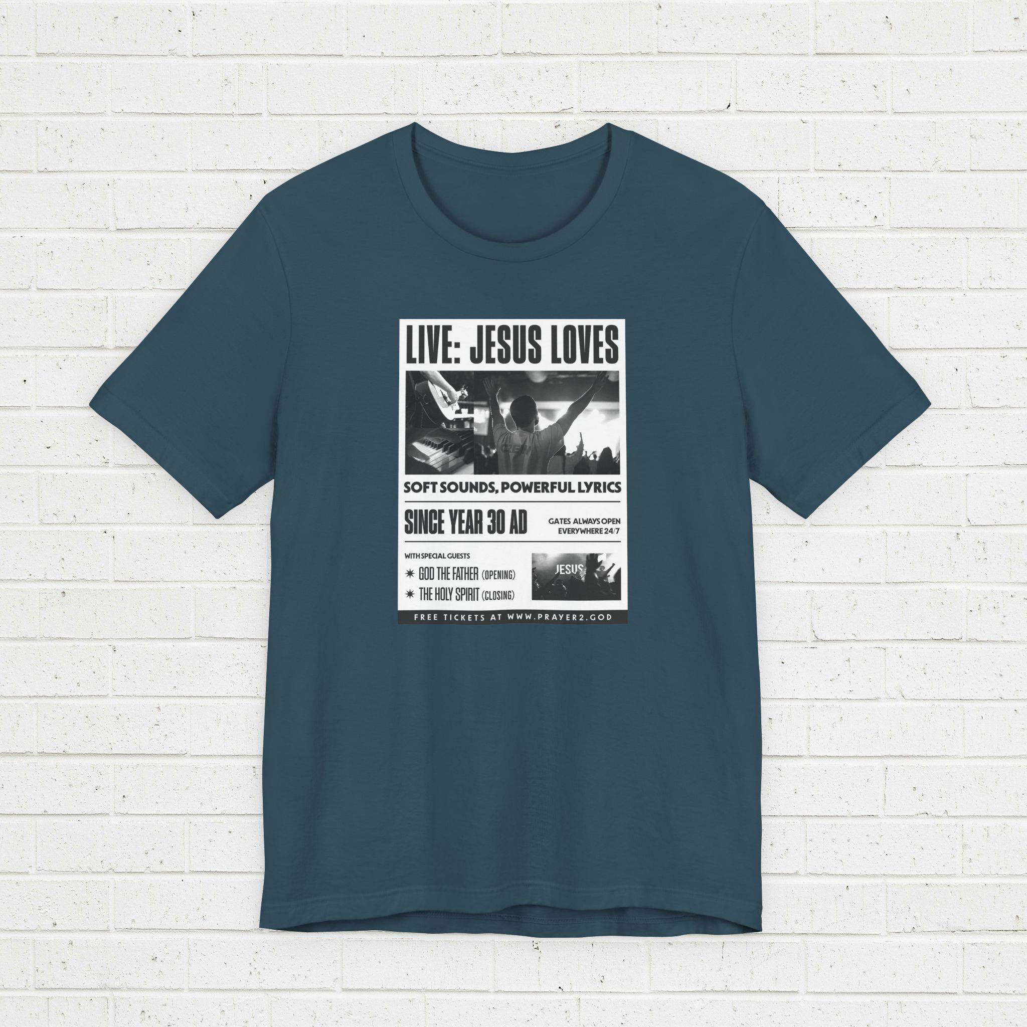 T-shirt Short sleeve - Jesus live poster