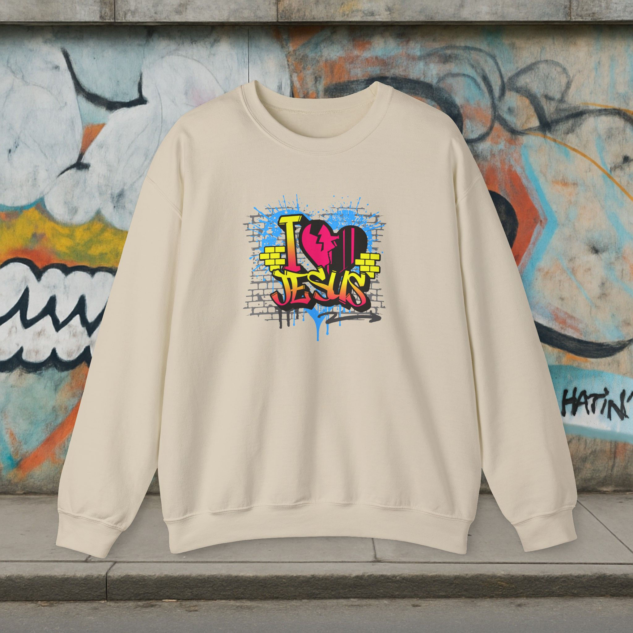 Crewneck Sweatshirt - Street Gospel I Love Jesus
