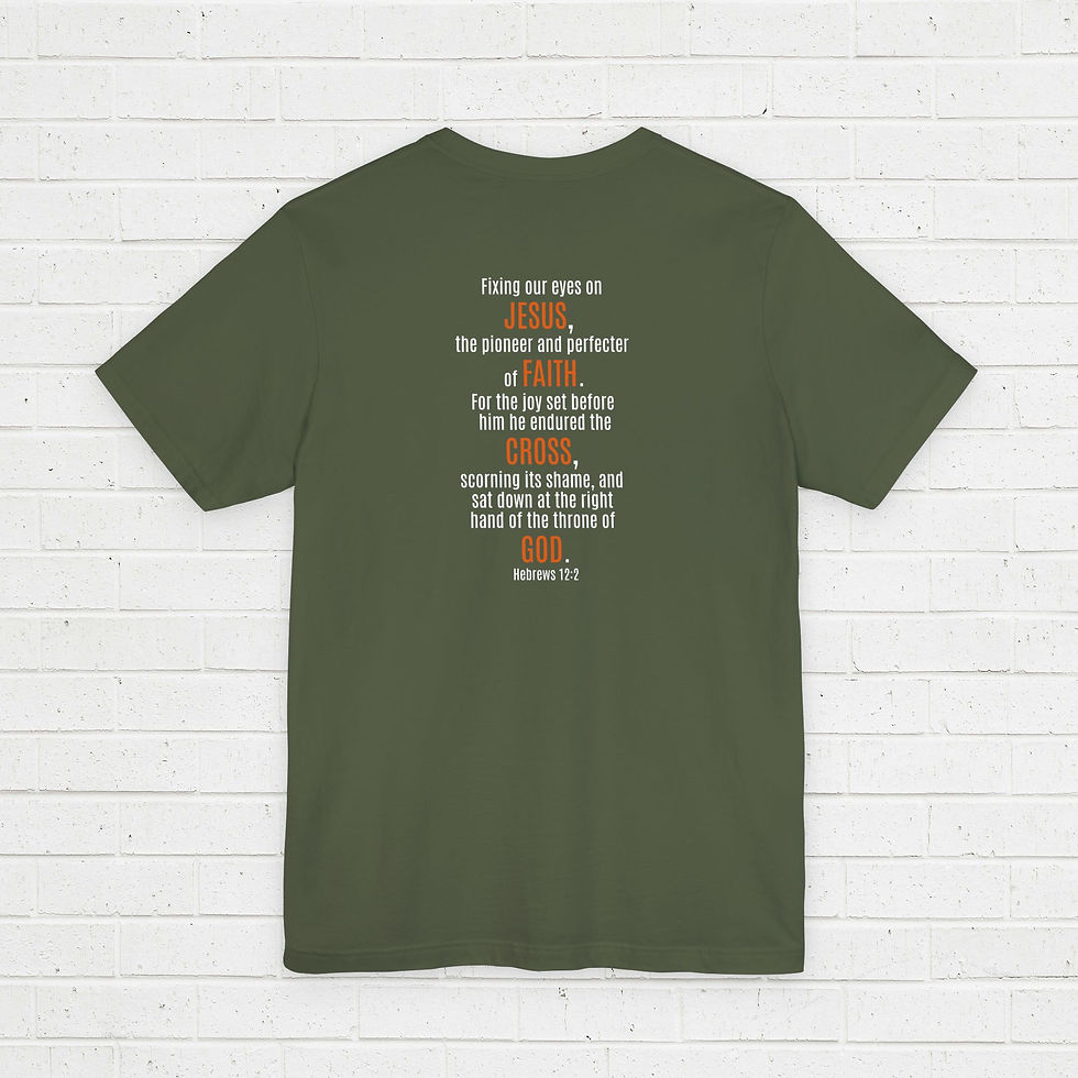 Thumbnail: T-shirt Short sleeve - Hebrews 12:2 full text