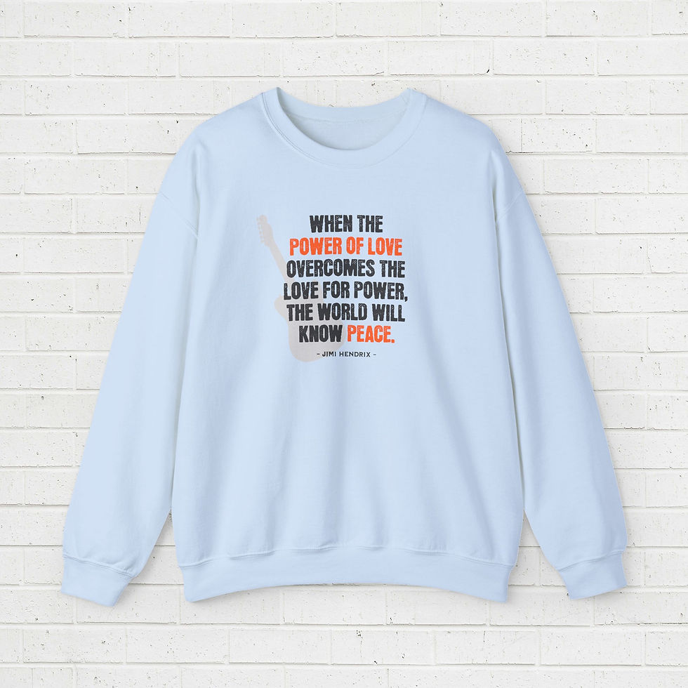 Thumbnail: Crewneck Sweatshirt - Quotes Jimi Hendrix