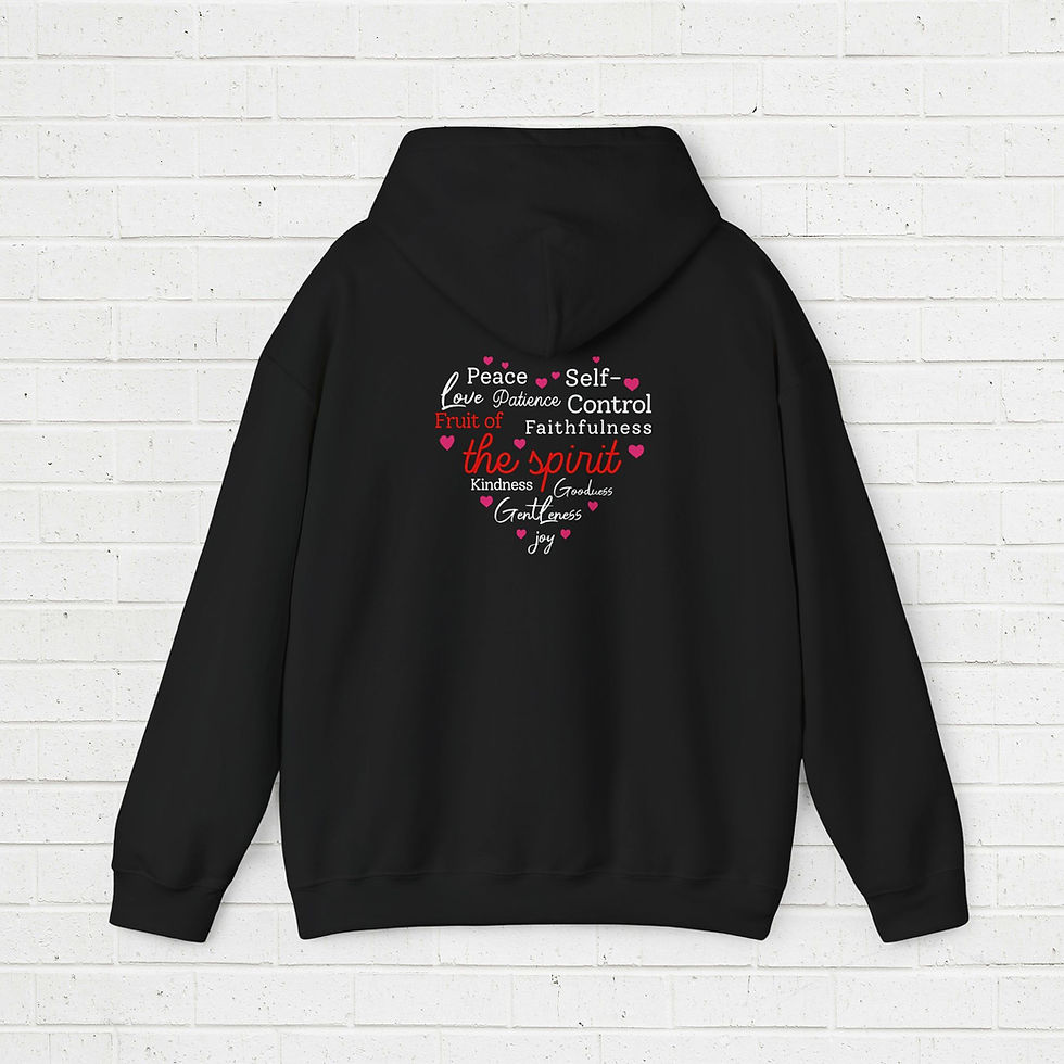 Thumbnail: Hoodie - Fruit of the spirit heart
