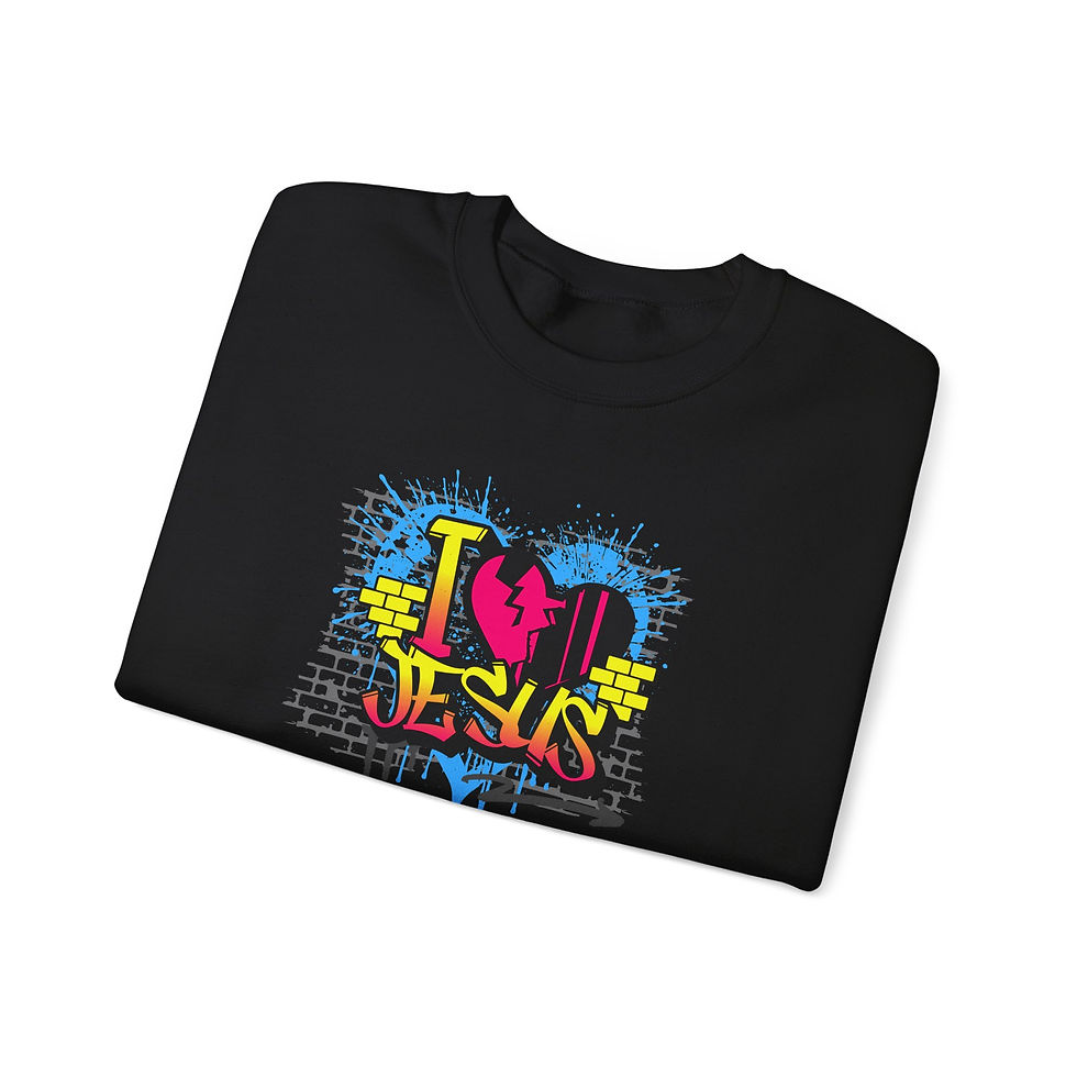 Thumbnail: Crewneck Sweatshirt - Street Gospel I Love Jesus