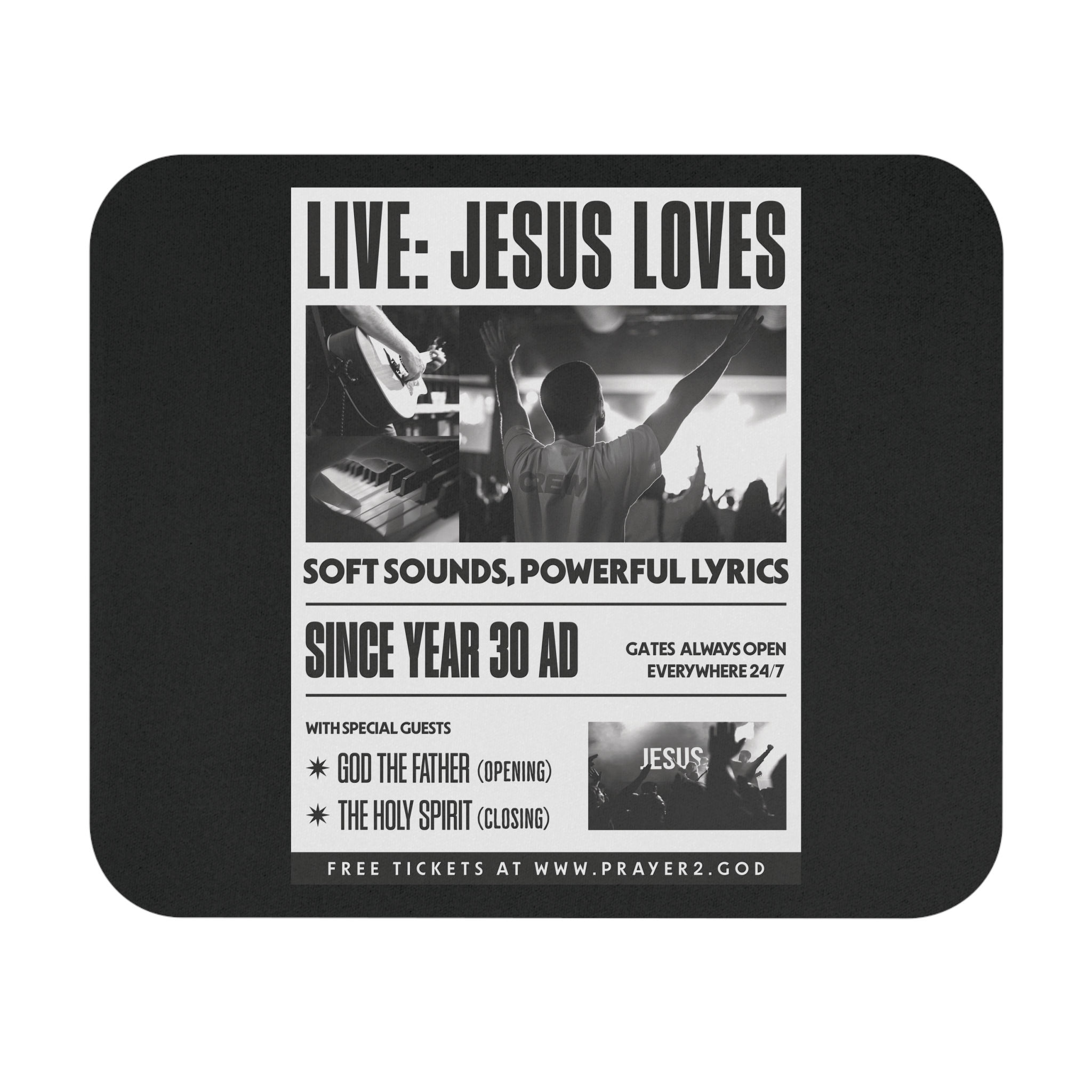 Mouse Pad - Jesus live poster