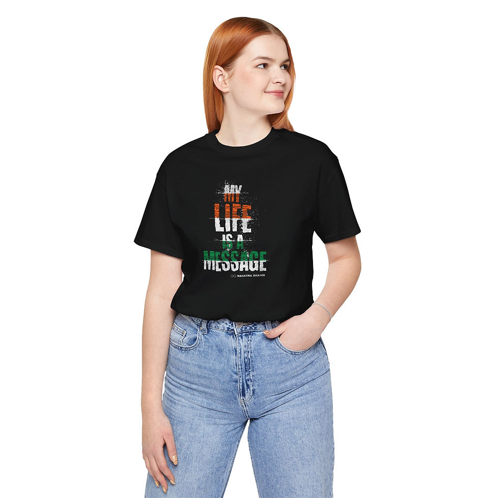 Thumbnail: T-shirt Short Sleeve - Quotes Mahatma Ghandi