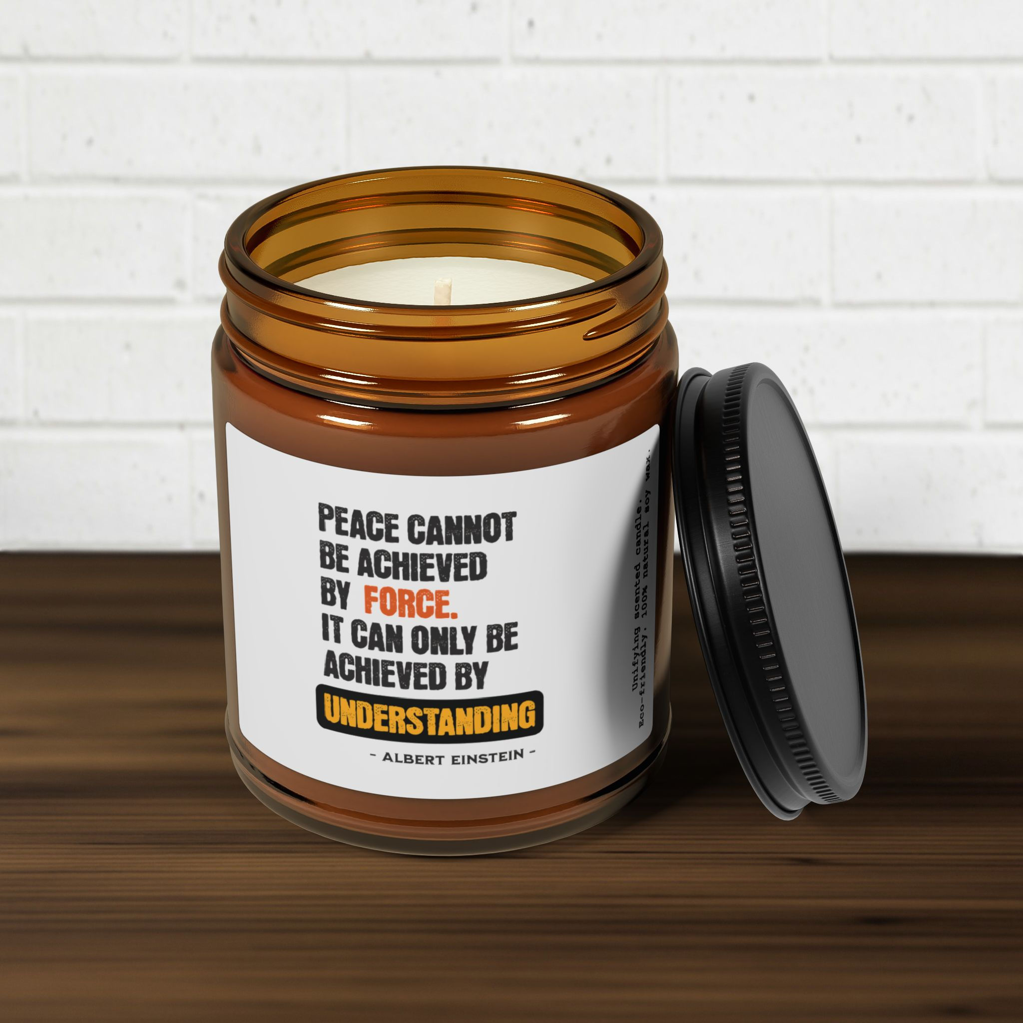 Scented Soy Candle - Quotes Einstein