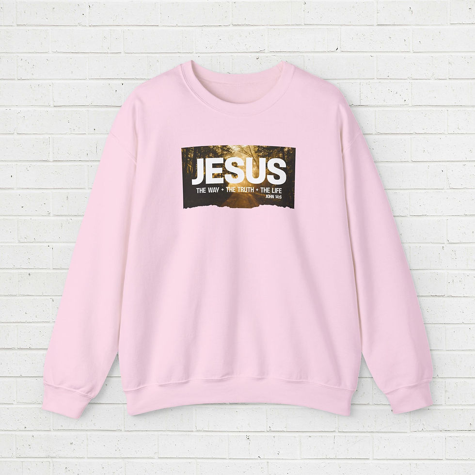 Thumbnail: Crewneck Sweatshirt - Jesus way truth life