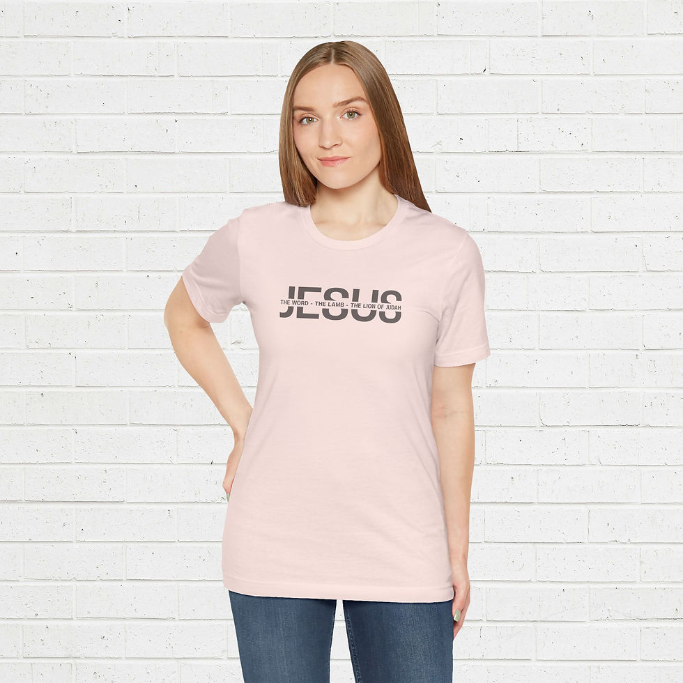 Thumbnail: T-shirt Short sleeve - Jesus word lamb lion
