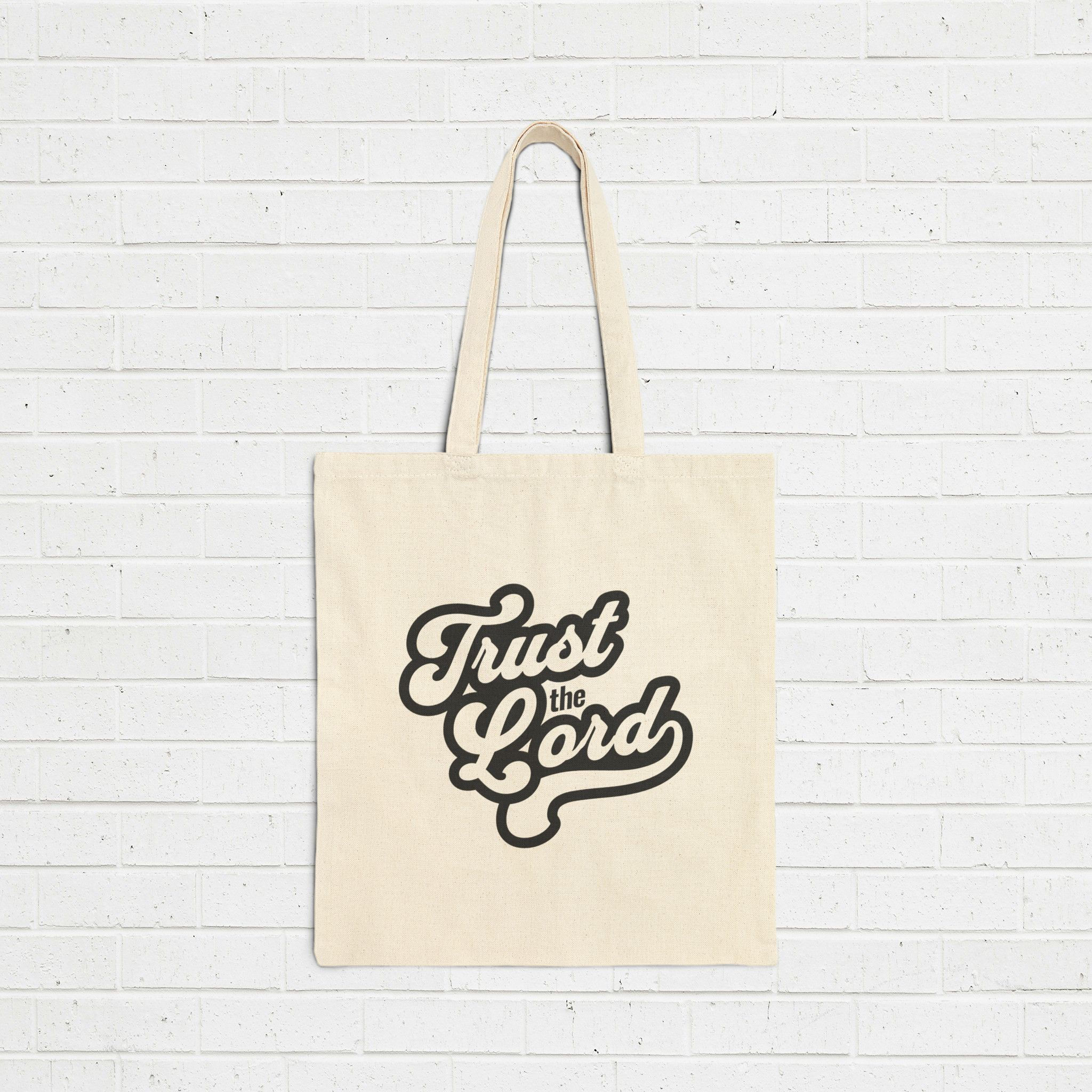 Cotton Canvas Tote Bag - Trust the Lord