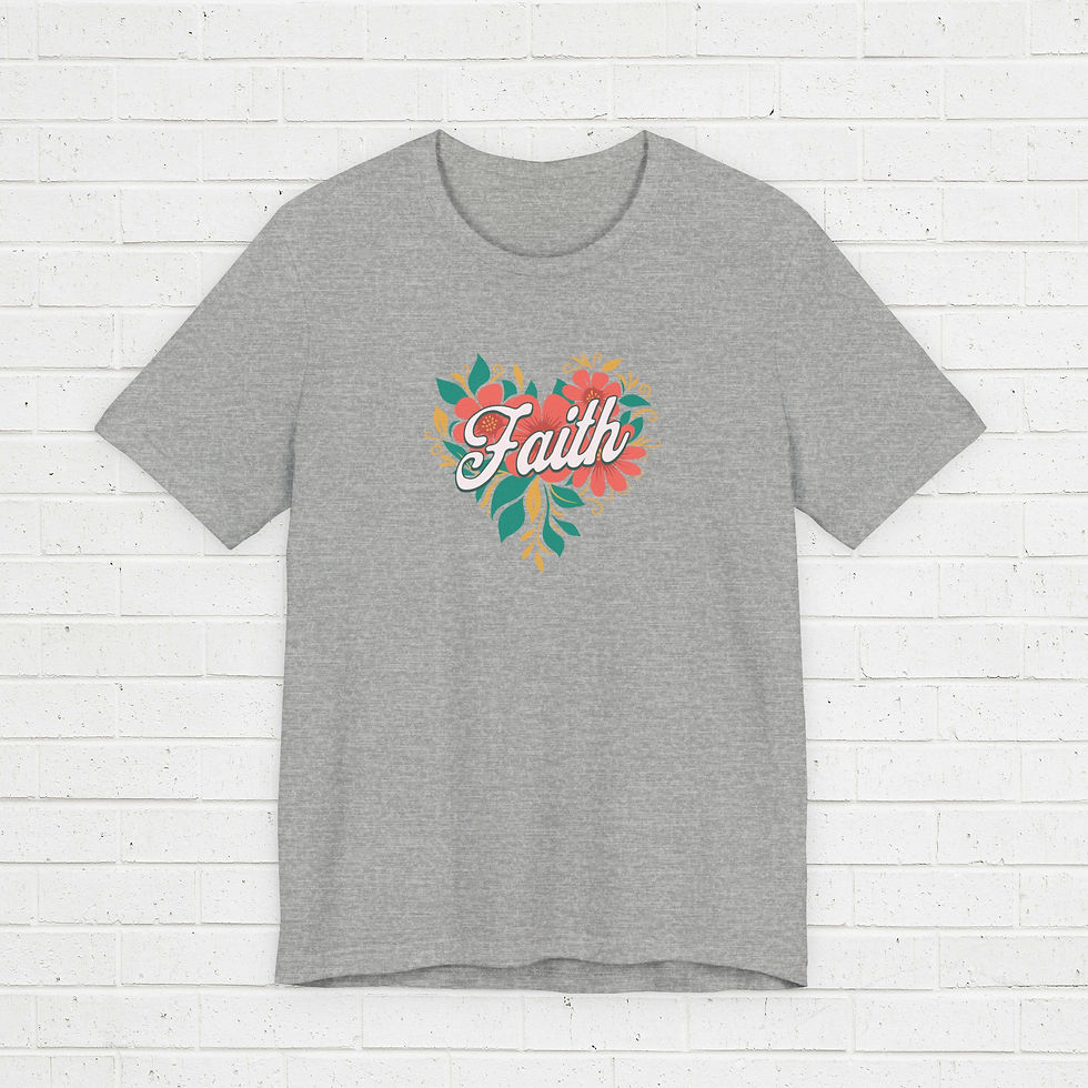 Thumbnail: T-shirt Short sleeve - Faith floral