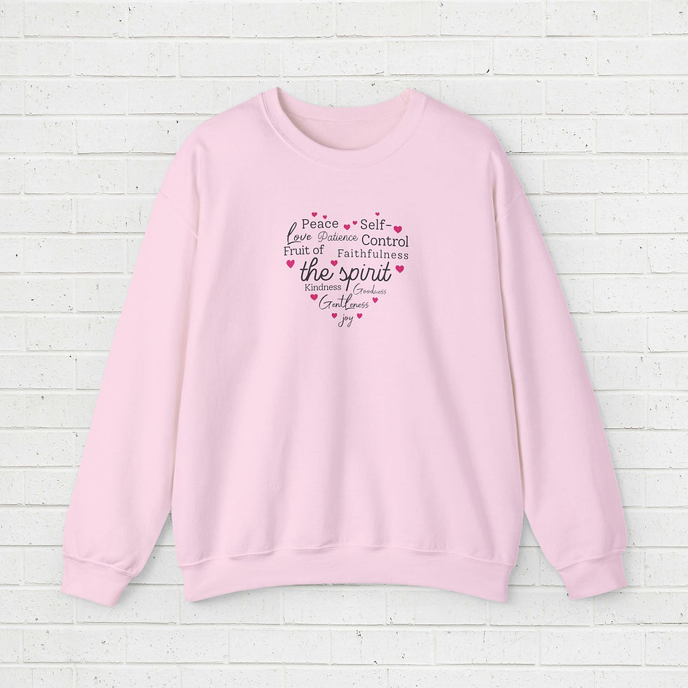 Thumbnail: Crewneck Sweatshirt - Fruit of the spirit heart